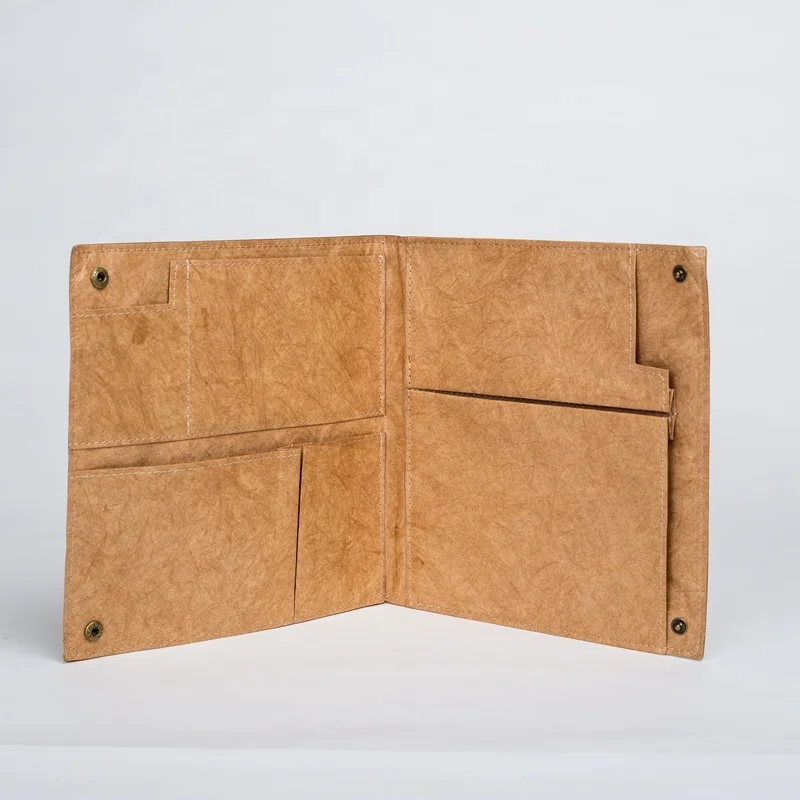 Hot Sale Waterproof Dupont Recycled Brown Paper Purse Washable Tyvek Paper Card Holder Wallet