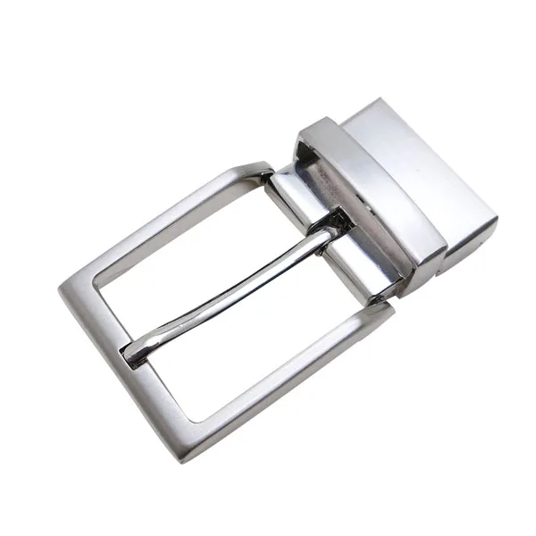 35mm Electroplated Durable Top Quality Metal Belt Buckle Formal Garment Reversible Pin Buckles Clip Pin Twistable Two Sides Belt