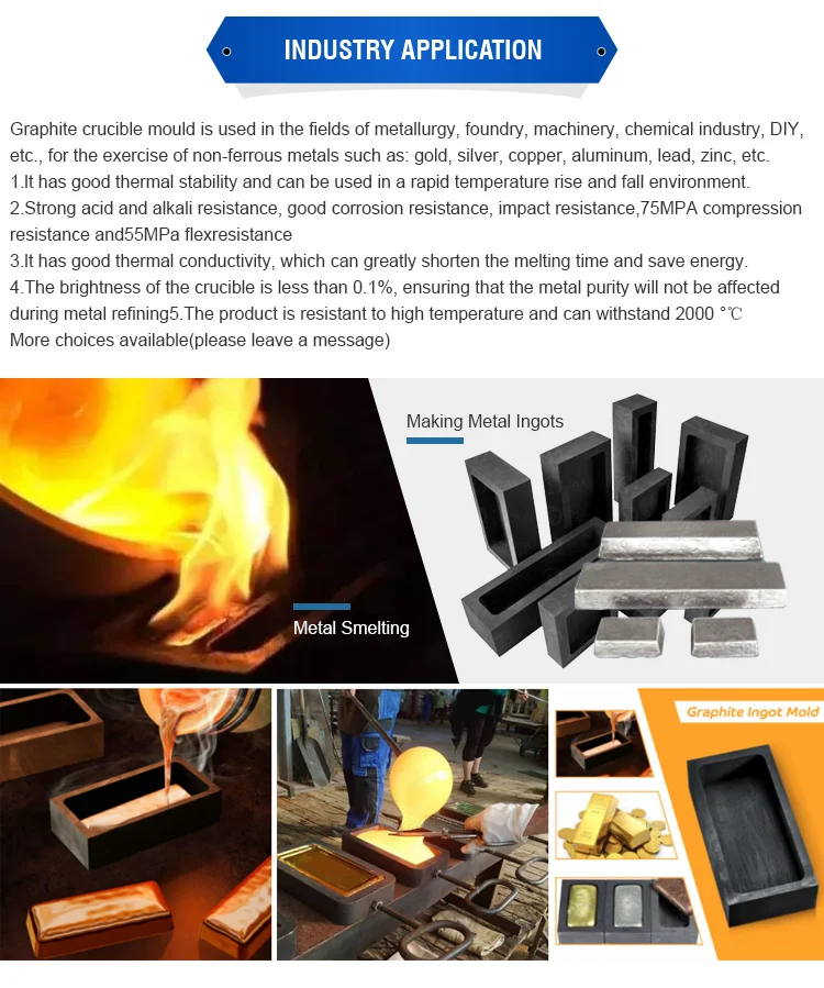 High Purity High Quality Graphite Ingot Mold 12.5 Kg For Glass