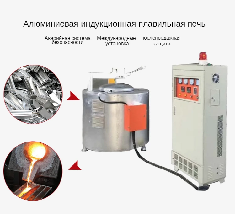 Цена непрерывной индукционной плавильной печи для алюминиевого слитка и лома