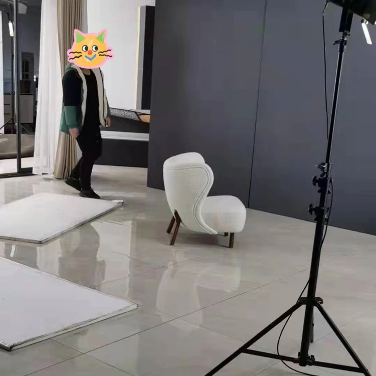 Factory customized lazy sofa chair recliner home office single sofa velvet accent chair for living room