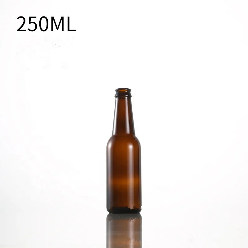 New Arrival Empty Beer Bottles Beer Bottles Wholesale Amber for Sale Glass Beverage Hot Stamping Aluminum Can CROWN Cap Plastic