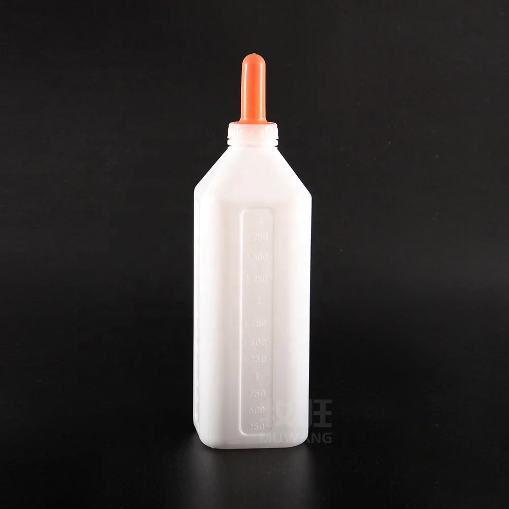 Calf lamb goat Milk Feeder Plastic Milk Bottle 3L Feeding Milk Bottles with Nipple Teats