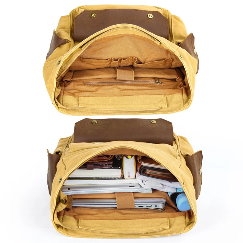 Vintage Canvas Rucksack Wasserdicht Travel Outdoor Backpack School Bags Man Women Travel Laptop Backpack