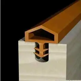 Slot types soft pvc rubber plastic gasket wooden door sealing strip