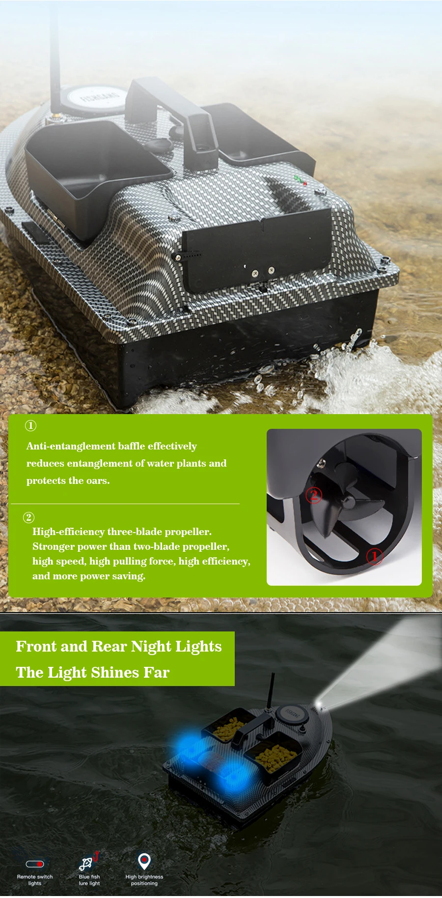 boat with fish finder