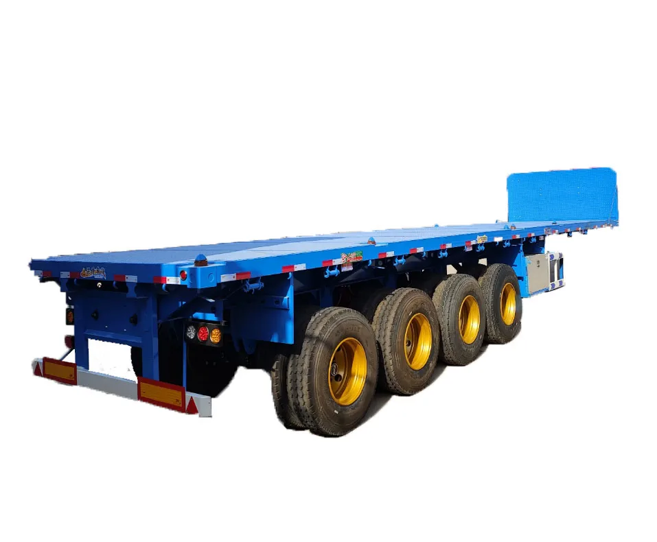 Factory Direct Sale Robust 4 Axle 40ft Flatbed Trailer for Safe and Reliable Cargo Transportation