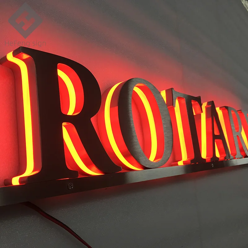 Custom Led Brushed Stainless Letters Steel Letters Bright 3d Electric Illuminated Signs