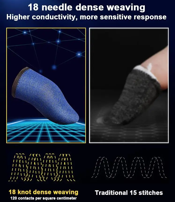 Mobile Gaming Gloves For Free Fire Touch Screen Sleeve Anti-sweat Finger Sets Finger Sleeves