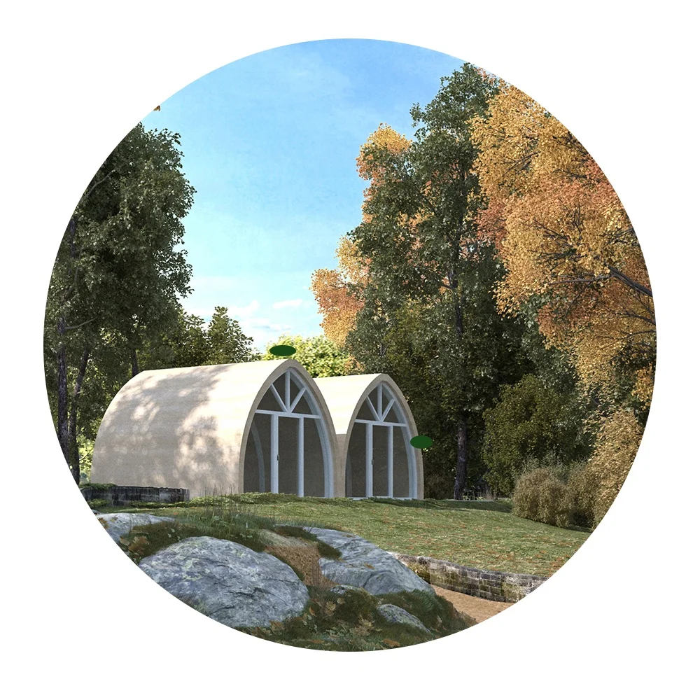 High - class floor - to - floor Windows modular boat house lighting is very good 18SQM Low Cost Prefab House