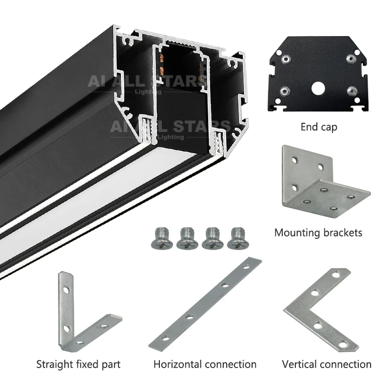 New Design LED Aluminum Profile Magnetic Track Lighting Track System Rail Track For Descor Stretch Ceiling Fabric