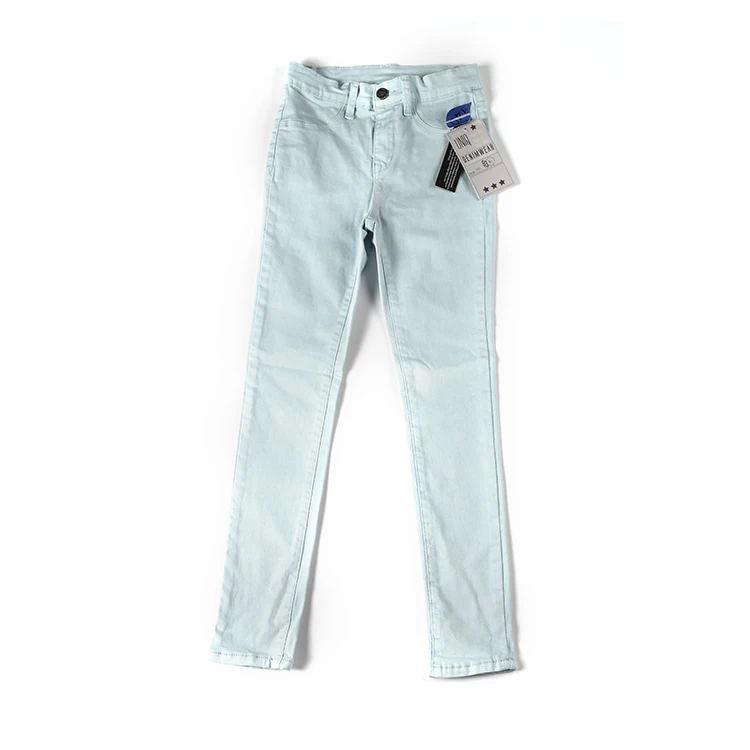 
2020 Children Clothing 8-18Years Girls Light Blue Casual Girls Denim Pant Demin Jeans Teenage 