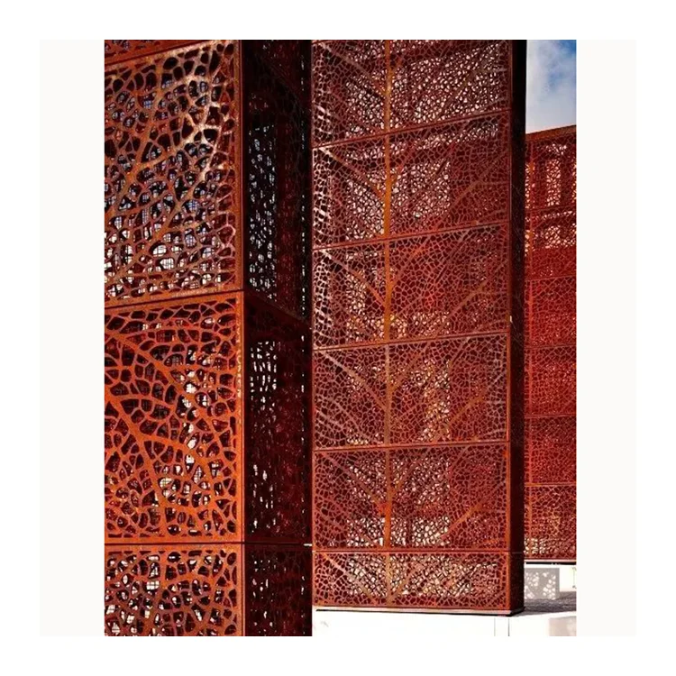 Hot Decorative Curtain Perforated Sheet Mesh Punching Sheet Metal Fence Panels Aluminum Wall Panel Screen