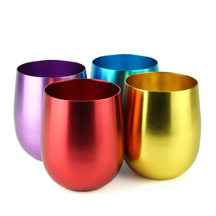 Оптовая продажа Индивидуальный бренд многоразовая круглая кружка объемом 390 мл дорожная для кофе пива анодированная алюминиевая