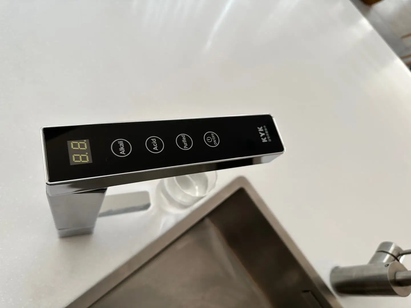 KYK korea alkaline water ionizer smart faucet only kyk square design alkaline water hydrogen water device