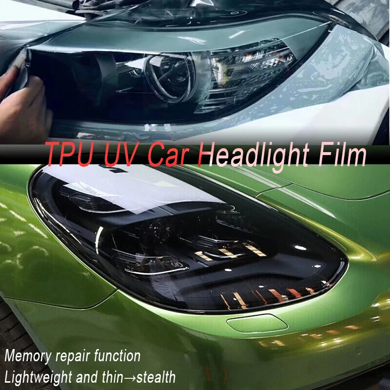 self healing PPF TPU car headlight tint film UV color change photochromic protective film automotive taillight color film 15M
