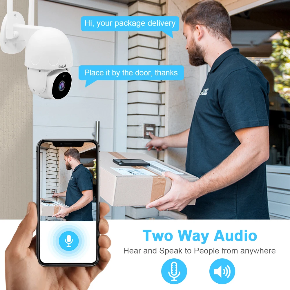  Наружная беспроводная IP-камера видеонаблюдения JideTech CCTV 1080P HD P2P