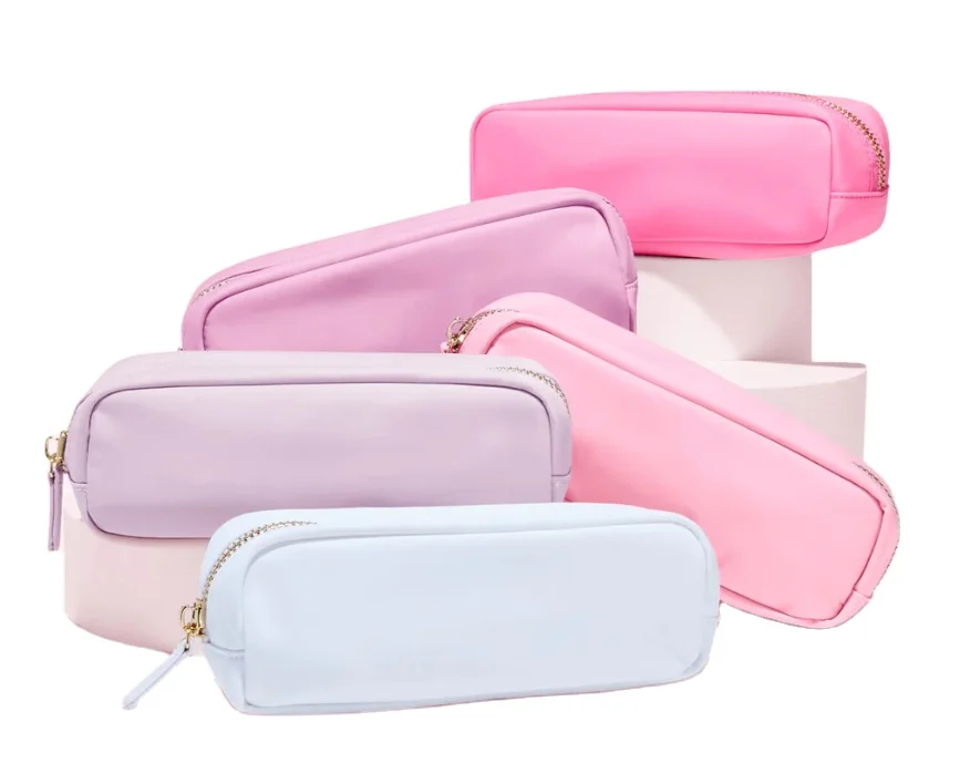 Makeup Bag Travel Nylon Zipper Pouch Cosmetic Organizer For Women And Girls  Pencil Case Bag Classic Slim Pouch