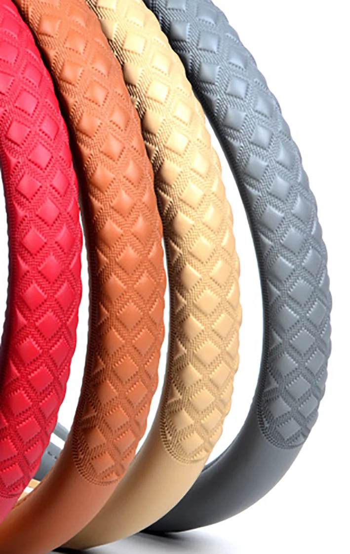 Luxury High Quality Car Steering Wheel Cover Universal Fiber Leather Steering Wheel Cover