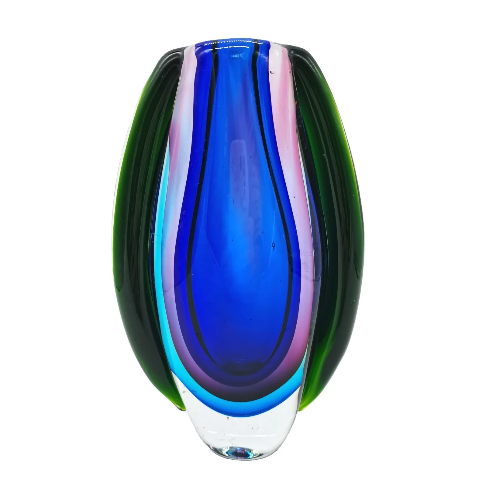 Murano Sculpture Art Craft Coloured Glaze Glass Craft Hand Made Blown Glass for Home Decoration
