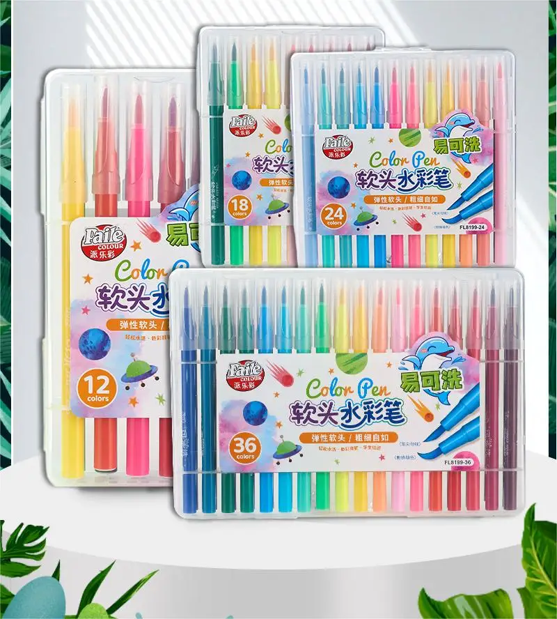 Highly Blendable 18 Watercolor Brush Markers Water Brush Pen Set for Both Beginner Professional Artists Art Markers Category