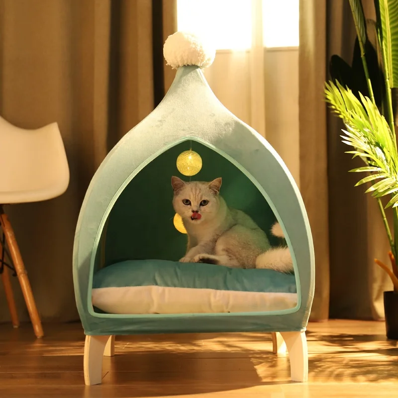 new design luxury pet house wholesale soft cats beds custom multi color dogs house all seasons warm cats nest
