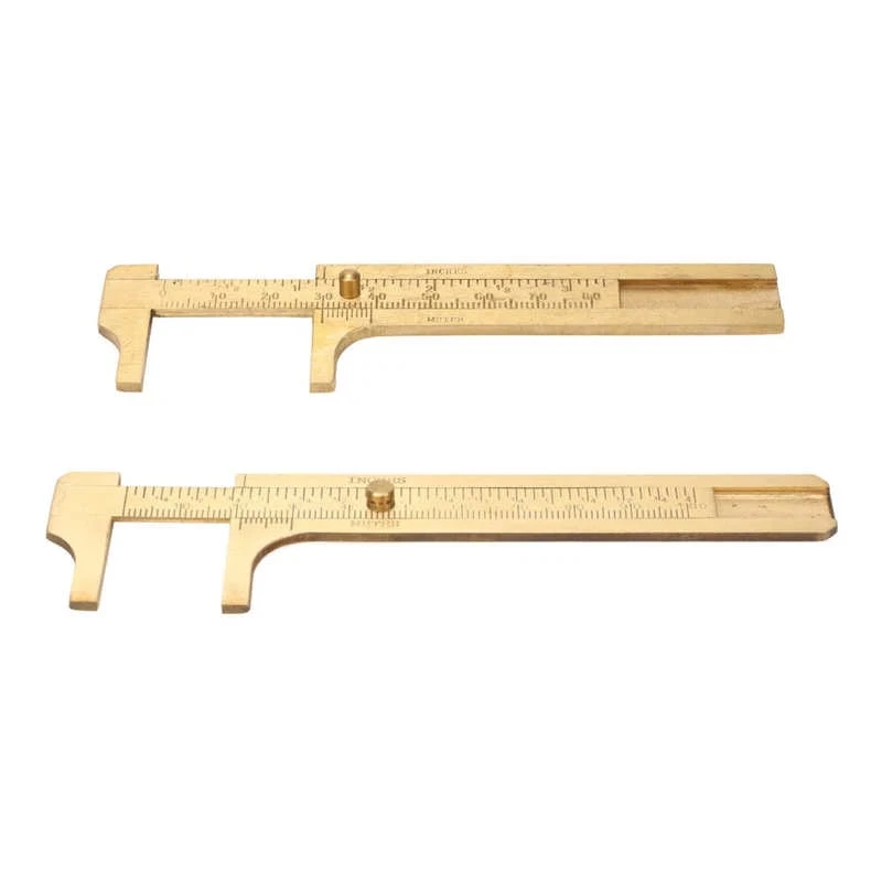 Vernier Caliper Brass Double Scales High Accuracy Clear Scale Portable Mini Pocket Caliper for DIY Crafts Jewelry Tool