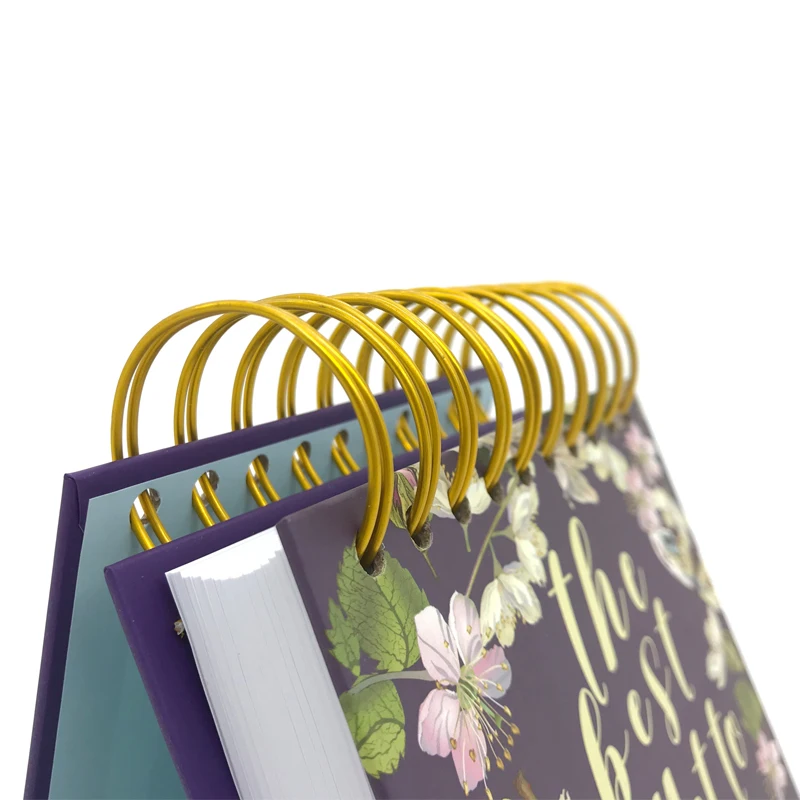 Flip Purple Desk Calendar A5 Desk Calendar Stand Blank Desk Calendar Stand
