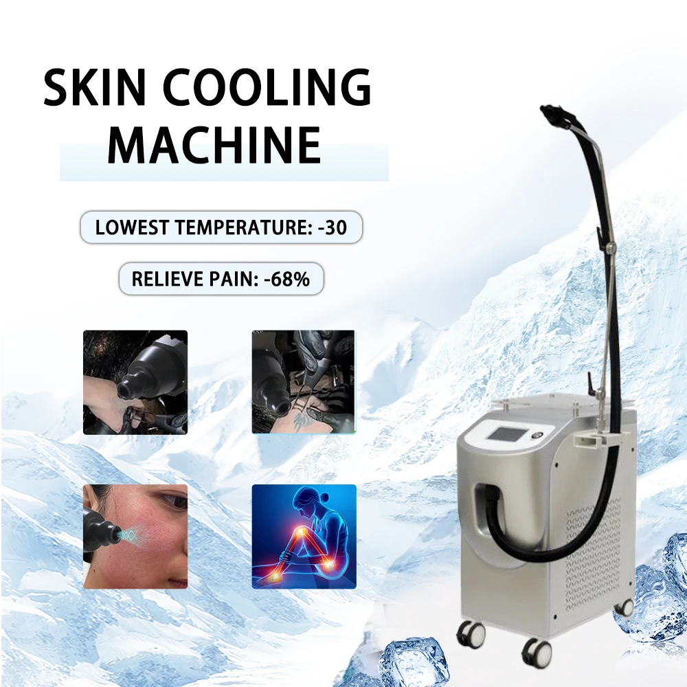 -30 Vertical Refrigeration Pain Relief Cryo Therapy Skin Cooling Device Freezing Wind Zimmer Cold Air Skin Cooler Machine