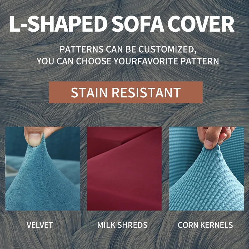 Высококачественный раздвижной моющийся эластичный чехол для дивана L-образной формы