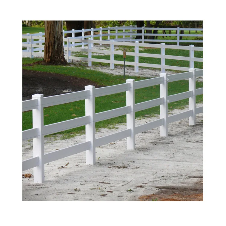 China Wholesale Price Frame Material Plastic Vinyl Temporary Fence PVC  horse barrier