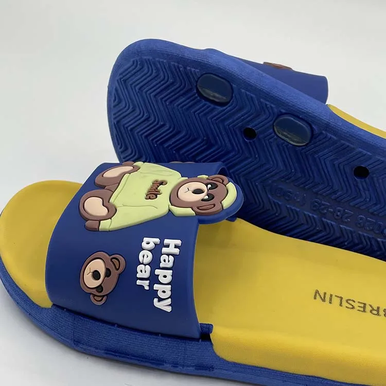 Factory Sale Summer Beach Custom Logo Plastic Pvc Kids Boys Girls Children Slides Slippers