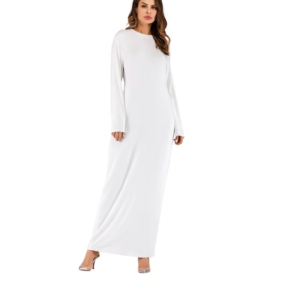 
Top Quality Modest Breathable Fabric Dubai Robe Long Sleeve Muslim Women Dress 