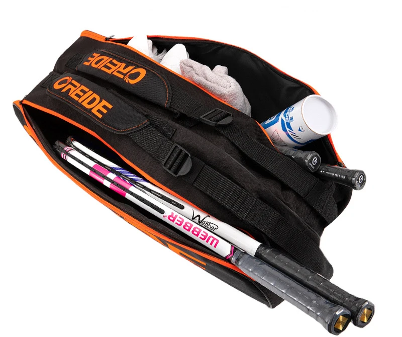 custom large capacity badminton racket bat gear duffel backpack bag with shoe pocket for tennis padel