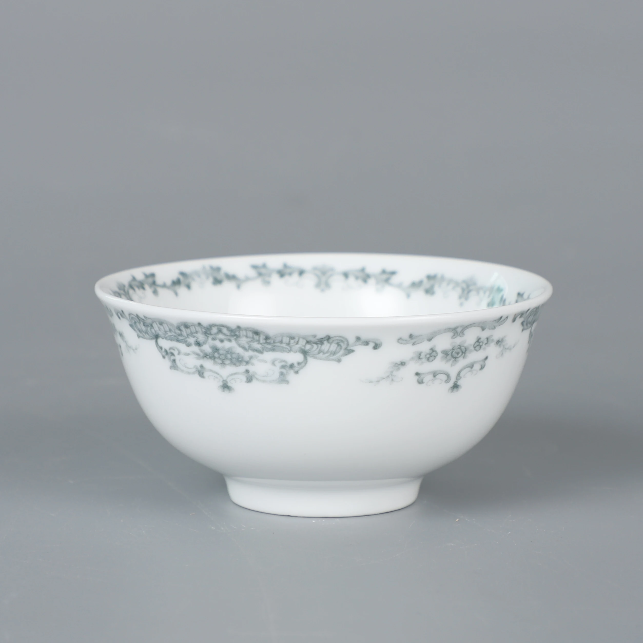 P&T Retro Rose white porcelain dinnerware set Round Salad Plate Ceramic Soup Dinner Dish Deep Plate For Restaurant