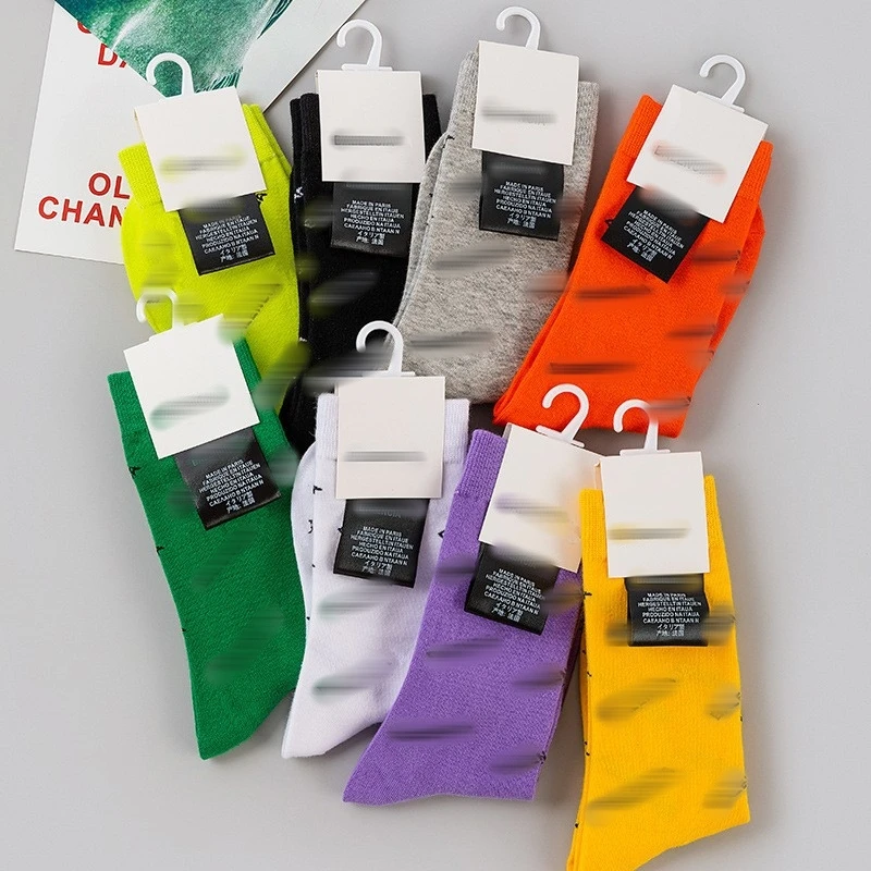 Wholesale designer socks fashion luxury white and black brand Knitted cotton candy sport crew socks women