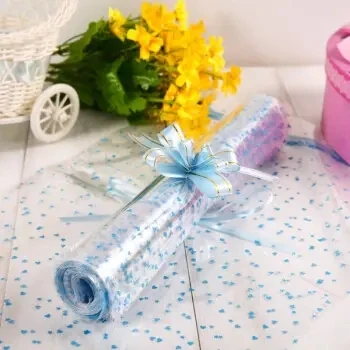 Basket Wrapping Bag Transparent Cellophane Plastic Hot Shrink Wrap Bags for Christmas Gift