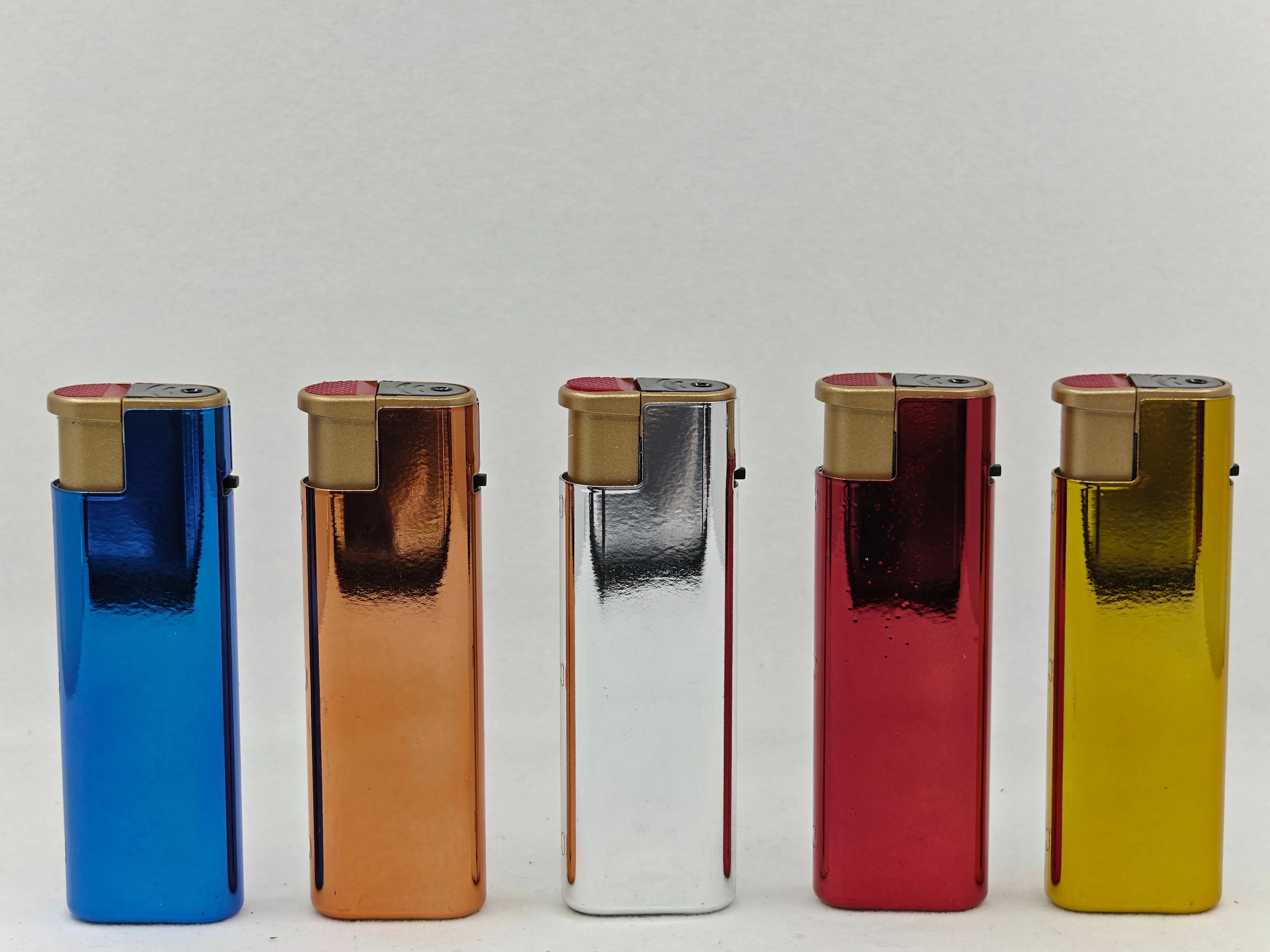 jet torch metal cover refillable plastic butane electronic cigarette lighter