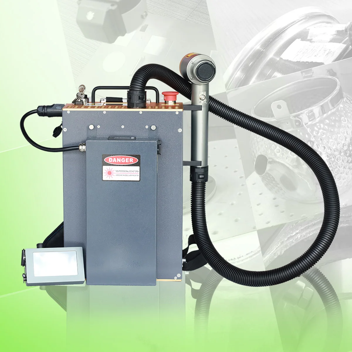 100watt  Handheld Laser Cleaning Machine Rust Removal Backpack style Laser Cleaner Paint Removal