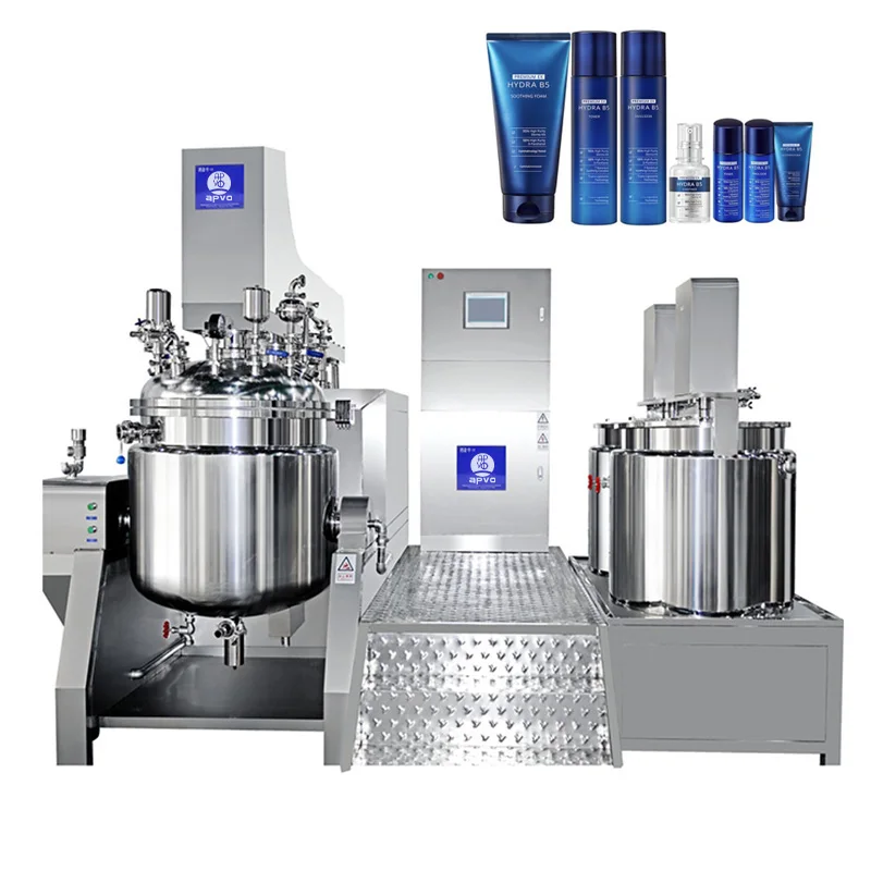 APVO  300-500 Liters High Speed Homogenizer Vacuum Emulsifying Mixer For Cosmetic Cream Lotion Products