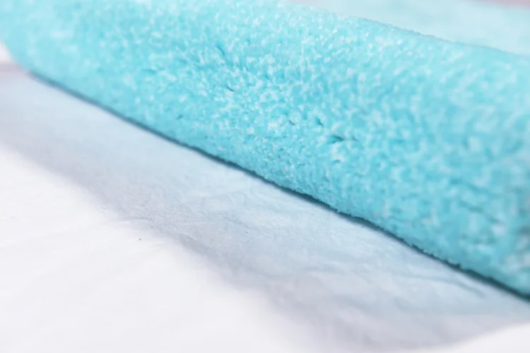 Green white polyester Roller brush velvet fabric Woven paint brush fabric