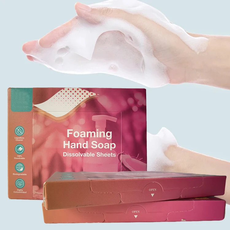 Travel Eco-Friendly Outdoor Cleaning Hand Sheet  Hand Soap Paper Easy Dissolved Hand Washing sheets