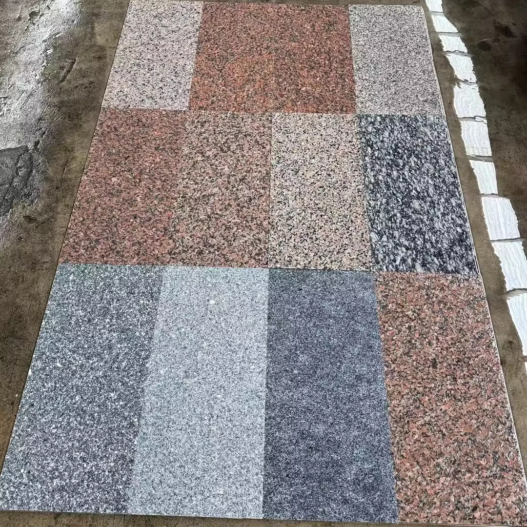 Natural Stone G602 Granite Stairs Flamed Surface Sesame Ouydoor Paving Stone Grey Granite Tile For Floor