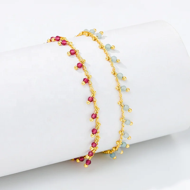 MICCI New Arrivals 18K Gold Plated Stainless Steel Waterproof Jewelry Bead Fashion Chain & Link Bracelets