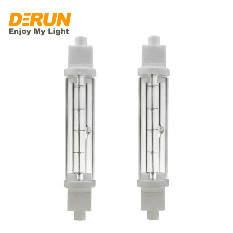 Double End Jacket Infrared Halogen Heat Quartz Tube 300W 500W R7S 120V 230V Warm White Dimmable J118 R7S Halogen Lamp , HAL-R7S