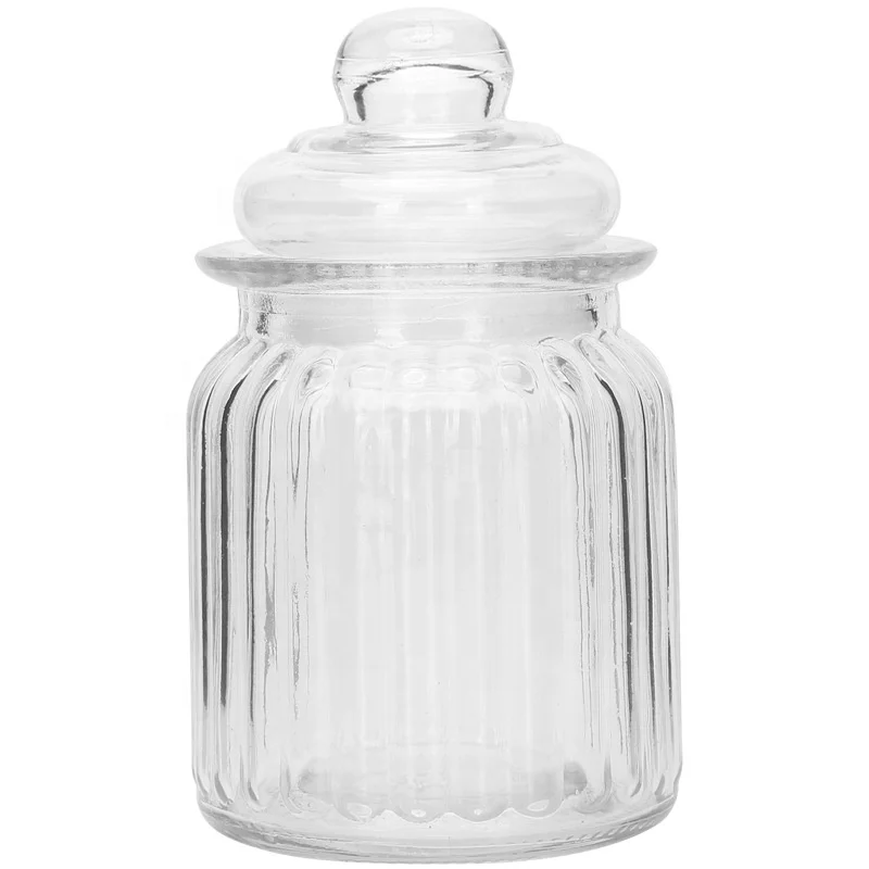 280ml 10oz Glass Jar with Glass Direct Lid for Candy Honey Sugar Candle