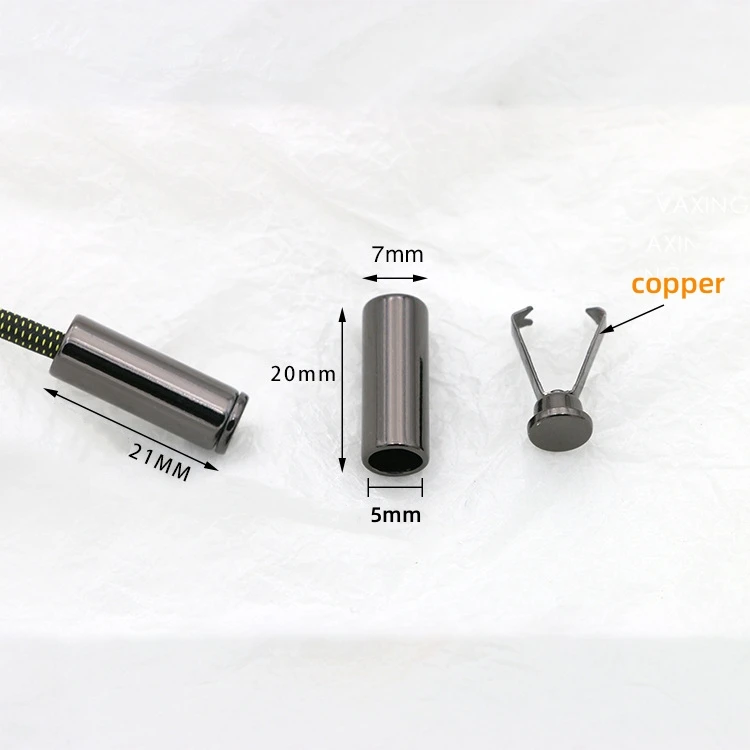 Wholesale   Custom metal cord lock zinc alloy  cord stopper for Drawstring End caps