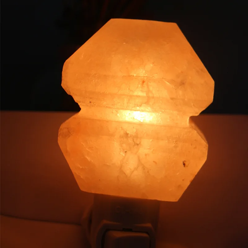 Small Wall crystal Salt lamp bedside lamp light natural warm home decorative ornaments