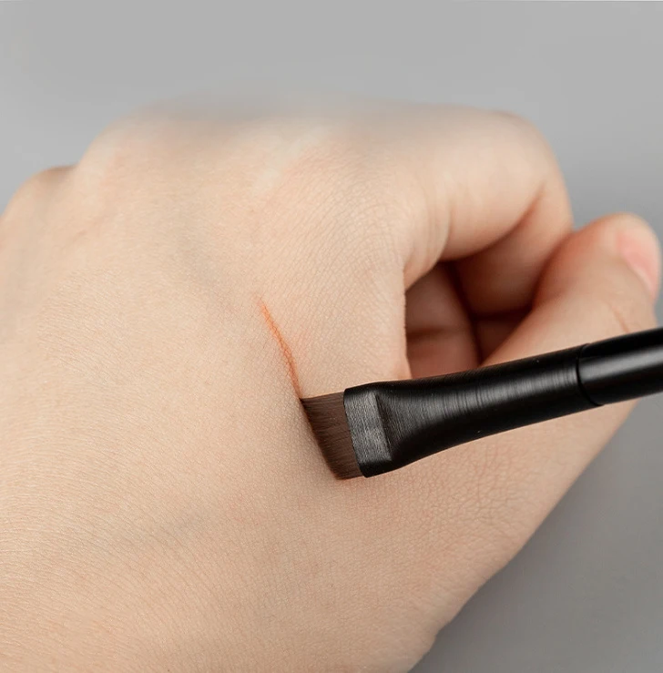 Portable Brow Liner Contour Brush Super Thin Flat and Straight Outline Eyeliner Brush Angled Sharp Fine Oblique Eyebrow Brush
