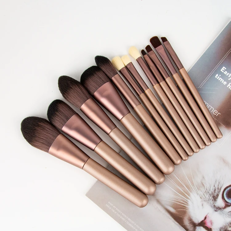 Professional Makeup Tools 12Pcs Face Concealer Eyeshadow Foundation Powder Makeup Brush Kit